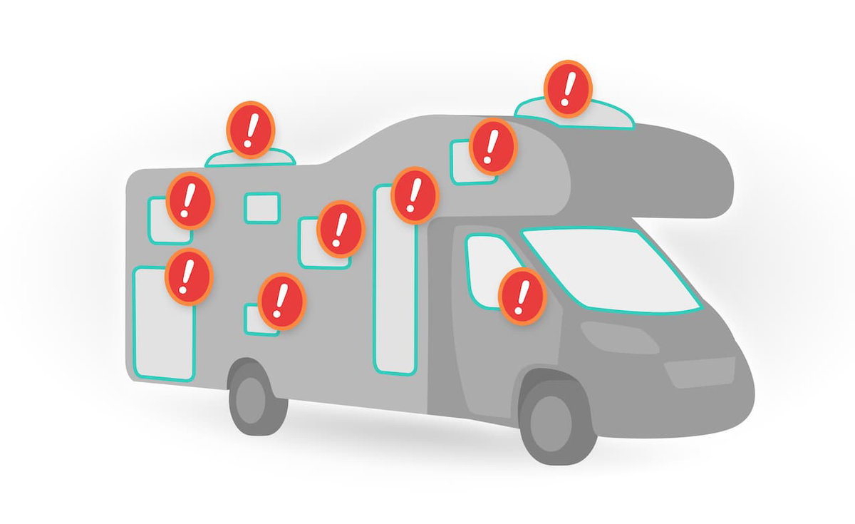 Points faibles vol camping-car