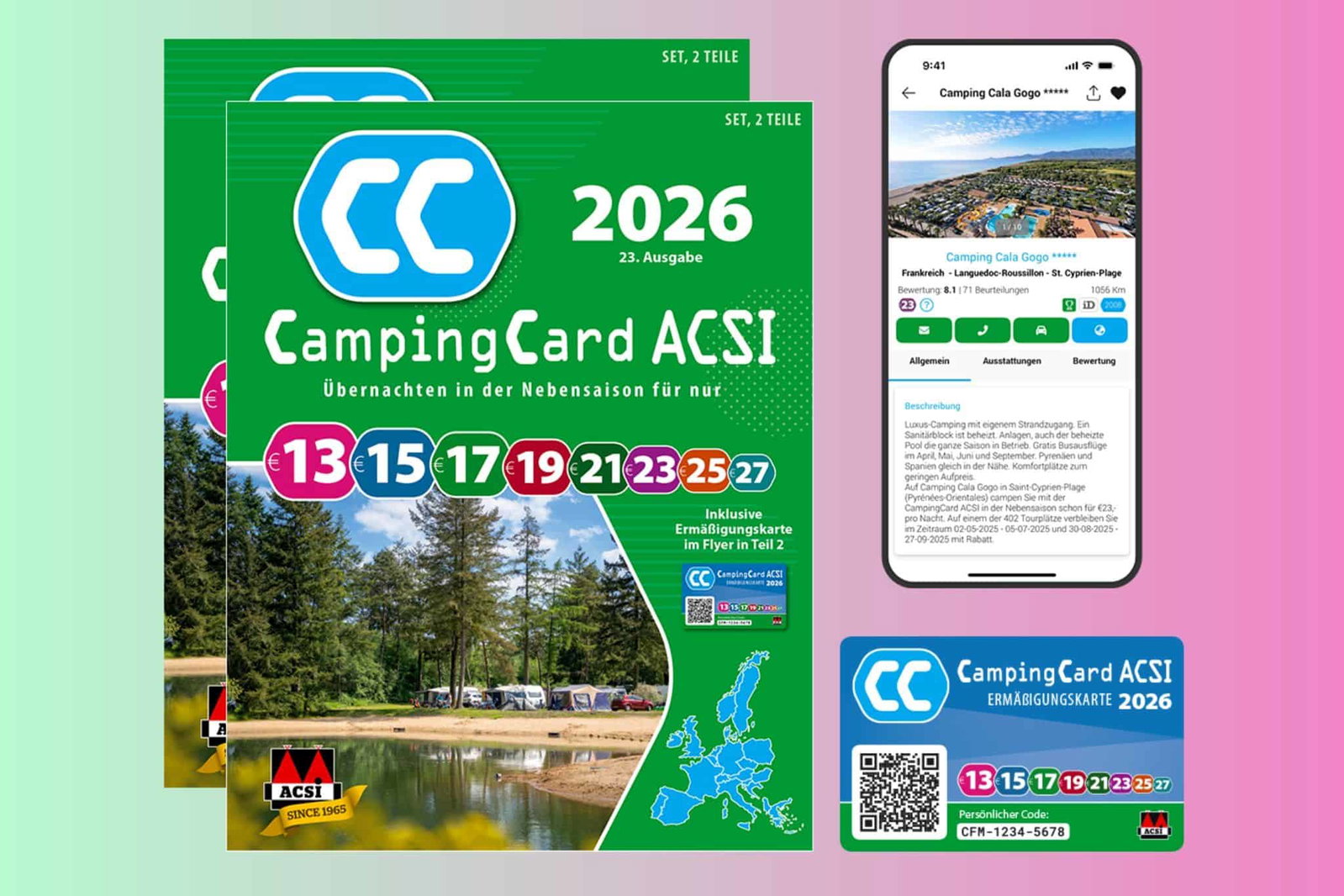 ACSI CampingCard 2026 - des économies substantielles en basse saison